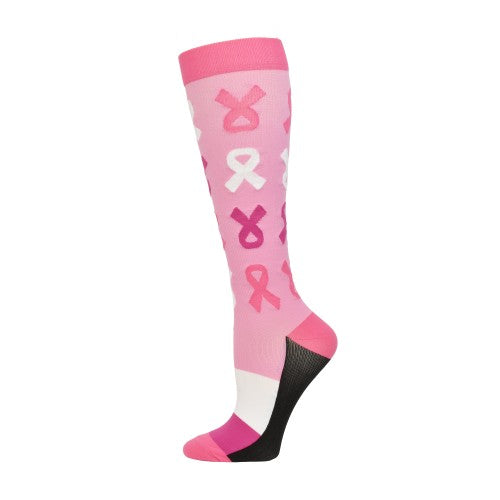Pro Cure™ Pink Ribbon Fashion Compression Sock